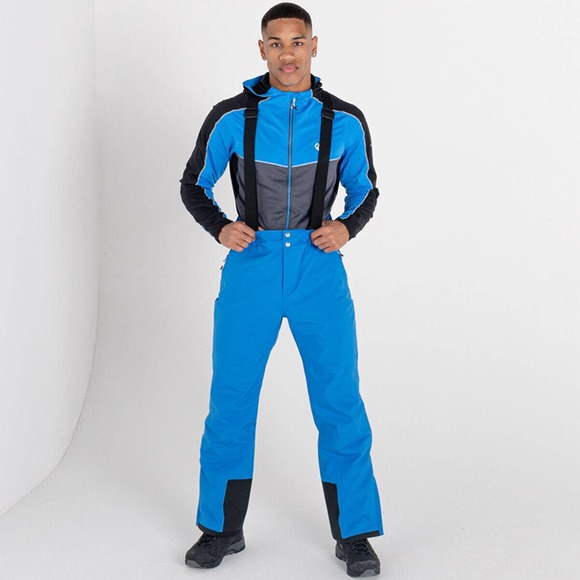 NWT!! Dare2B Insulated Men's Waterproof Ski Overall Pants Blue Size XL - Picture 1 of 15
